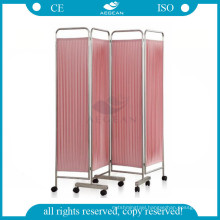 AG-SC001 4-folding stainless steel movable hospital ward screen